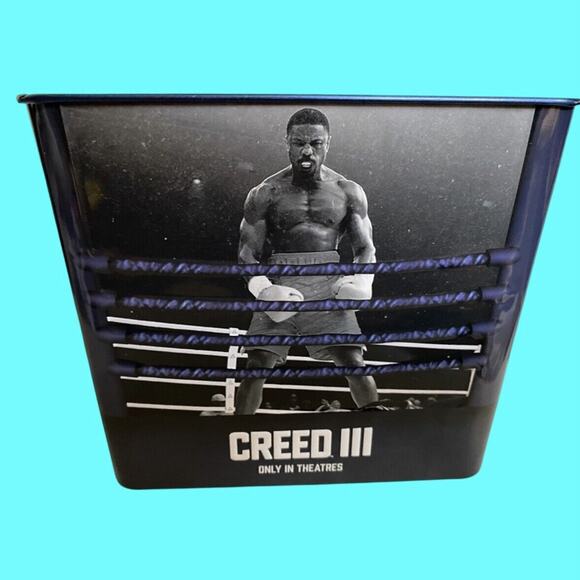 Creed III Tin Popcorn Metal Tin Bucket AMC Exclusive Michael B. Jordan US Seller - Picture 3 of 9